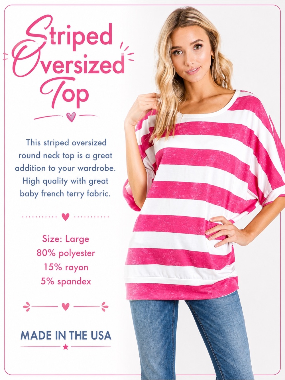 Striped Oversized Top